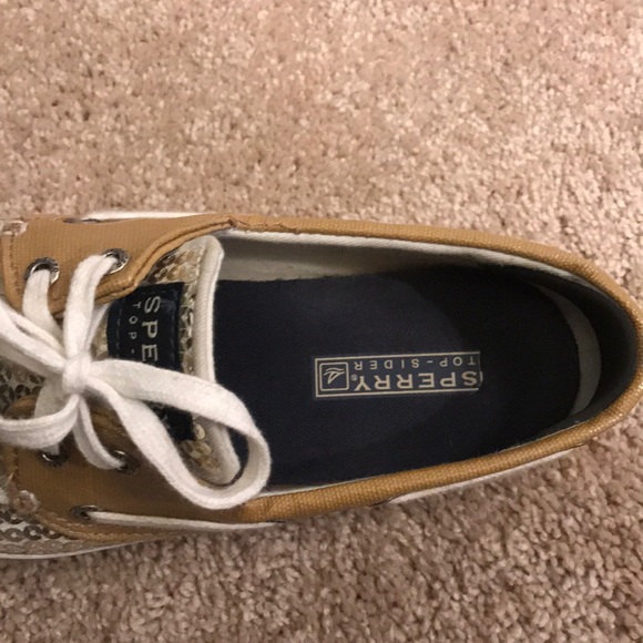 Gold sequin Sperry Top Siders - Picture 2 of 2